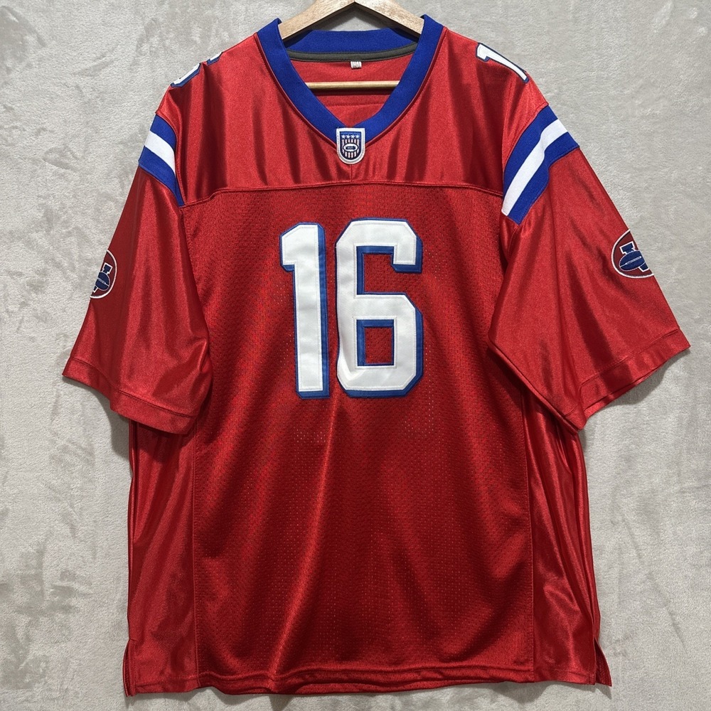 Shane Falco Jersey #16 The Replacements Movie Football XL Red Short Sleeve